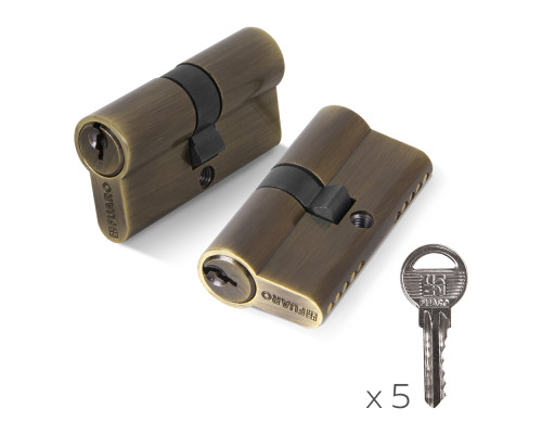 Цилиндровый Fuaro (Фуаро) механизм (100 ZA/60) 1000ZAKey60(25+10+25) AB бронза 5Key