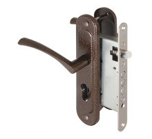 Корпус Ajax (Аякс) врезного замка с ручками на планке KIT А5-3155/3 W/B 