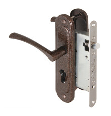 Корпус Ajax (Аякс) врезного замка с ручками на планке KIT А5-3155/3 W/B 