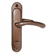 Ручки Elbor (Эльбор) фалевые 4.427.КАПЛЯ.МА, под сув. механизм, медный антик, 85 мм (для 1.04.27) /02843/ 