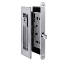 Защелка Armadillo (Армадилло) с ручками для раздвижных дверей SH.URB153.KIT011-BK (SH011 URB) MWSC-33 итальянский тисненый 