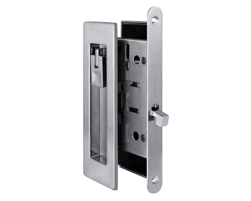 Защелка Armadillo (Армадилло) с ручками для раздвижных дверей SH.URB153.KIT011-BK (SH011 URB) MWSC-33 итальянский тисненый