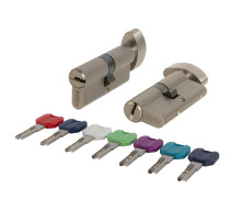 Цилиндровый Punto (Пунто) механизм MaxPro7002Knob120mm(55+10+55) SN никель 7key с вертушкой 