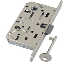 B01101.50.34 AGB (АГБ) Корпус врезного замка под ключ (матовый хром) MEDIANA EVOLUTION 