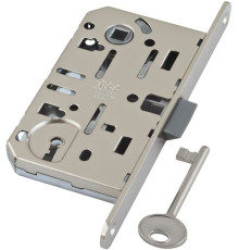 B01101.50.34 AGB (АГБ) Корпус врезного замка под ключ (матовый хром) MEDIANA EVOLUTION 