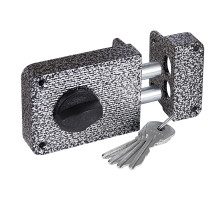 Замок Zenit (Зенит) накладной ЗН 1-3 серебро 