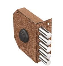 Замок Elbor (Эльбор) накладной Гранит 1.06.51.МА никель, сув., 5 риг. /00423/ 