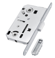 Замок Bonaiti (Бонаити) межкомнатный магнитный под WC B-FORTY N62 с отв. пл. F45 (матовый хром), планка 190 мм 