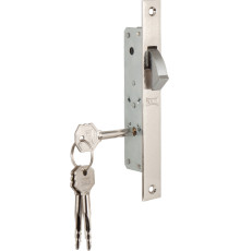 Замок Kale kilit (Кале килит) врезной крестообразный узкопрофильный 201F (20 mm) (никель), 3 кл. 