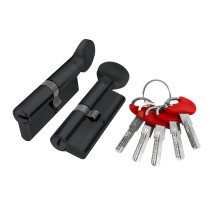 Цилиндровый Fuaro (Фуаро) механизм (D-PRO502/60) D-PRO5002Knob60(25+10+25) BL черный 5Key 