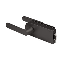 Комплект: замок+ручка Armadillo (Армадилло) для стеклянной двери Space.GL.LUV BL черный 