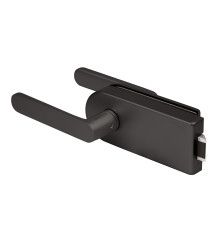 Комплект: замок+ручка Armadillo (Армадилло) для стеклянной двери Space.GL.LUV BL черный 