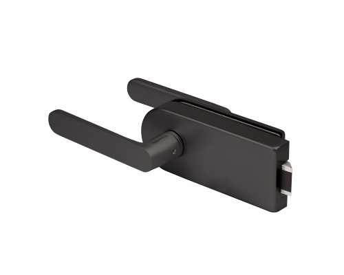 Комплект: замок+ручка Armadillo (Армадилло) для стеклянной двери Space.GL.LUV BL черный