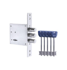 Замок Punto (Пунто) врезной сувальдный MDV30S-817 CP (V30/S) CP хром длиный ключ 