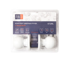 Ручка Punto (Пунто) защелка DK672/BL WH-ET (кл./фик.) белый 