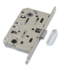 B06102.50.06.640 AGB (АГБ) Защелка врезная WC (никель) MEDIANA POLARIS с отв. планкой (скин) 