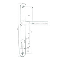 Ручка дверная Zenit (Зенит) на планке РФ1-85.25 (85 мм) черный матовый 