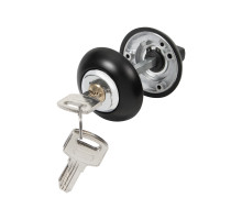 Ручка поворотная Ajax (Аякс) с фиксацией ключом BK6.FIX.JR BL-24 черный 