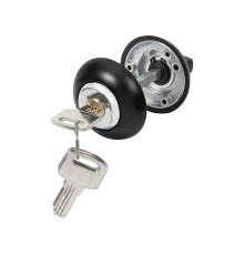 Ручка поворотная Ajax (Аякс) с фиксацией ключом BK6.FIX.JR BL-24 черный 