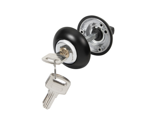 Ручка поворотная Ajax (Аякс) с фиксацией ключом BK6.FIX.JR BL-24 черный