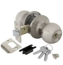 Ручка Ajax (Аякс) защелка DK682 SN-ET (6082 SN-E) (кл./фик.) мат. никель 