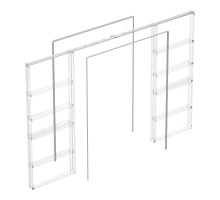 Комплект Armadillo (Армадилло) для обрамления пенала для двухстворчатой двери SLD.Comfort-PENAL frame 1800/2900 AL 