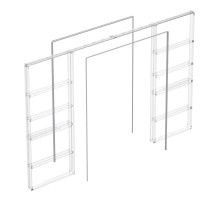 Комплект Armadillo (Армадилло) для обрамления пенала для двухстворчатой двери SLD.Comfort-PENAL frame 1800/2900 AL 