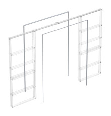 Комплект Armadillo (Армадилло) для обрамления пенала для двухстворчатой двери SLD.Comfort-PENAL frame 1800/2900 AL 