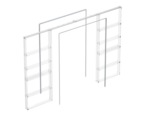 Комплект Armadillo (Армадилло) для обрамления пенала для двухстворчатой двери SLD.Comfort-PENAL frame 1800/2900 AL