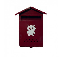 Ящик &quot Домик&quot (порошковое покрытие) с замком защелка, вишневый