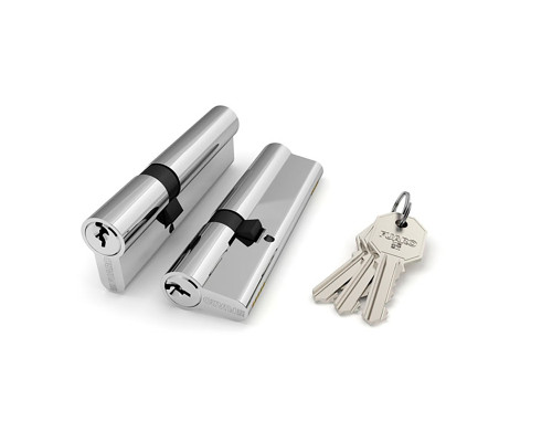 Цилиндровый Fuaro (Фуаро) механизм (100 CA/105) 1000CAKey105(30+10+65) CP хром 3Key