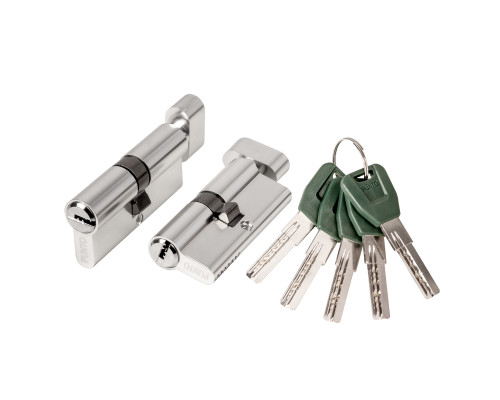 Цилиндровый Punto (Пунто) механизм (A202/80) A2002Knob80(35+10+35) с вертушкой SN никель