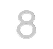 Цифра Fuaro (Фуаро) &quot 8&quot самоклеящаяся ABS (50х37) (FUARO) CP хром 