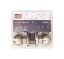 Ручка Punto (Пунто) защелка DK672/BL SN-BK (фик.) мат.никель 