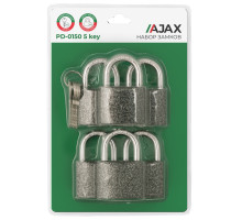 Набор Ajax (Аякс) замков навесных PD-0150 (6 locks+5 keys) blister 