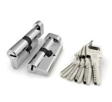 Цилиндровый Fuaro (Фуаро) механизм (R602/90) R6002Knob90(35+10+45) CP хром 5Key с вертушкой 