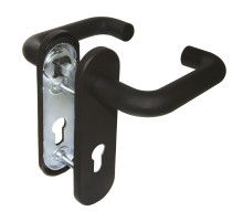 Ручка Fuaro (Фуаро) дверная FP.DH172.0433 NE (DH-0433 NE) (9x130) с пружиной BL-24 черный 