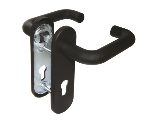 Ручка Fuaro (Фуаро) дверная FP.DH172.0433 NE (DH-0433 NE) (9x130) с пружиной BL-24 черный