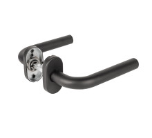 Ручка Fuaro (Фуаро) раздельная R.DSS201-0201P/19 INOX 201 BLACK (овальное основание) 