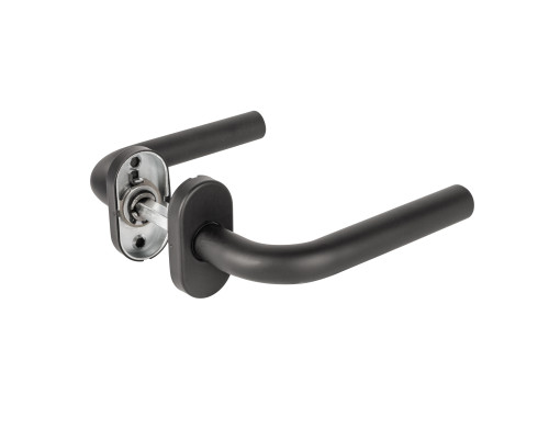 Ручка Fuaro (Фуаро) раздельная R.DSS201-0201P/19 INOX 201 BLACK (овальное основание)