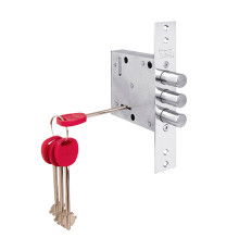 Замок Kale kilit (Кале килит) врезной сувальдный 447/L , 5 кл. (кл. 75 мм) 