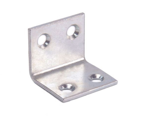 Уголок skobis (СКОБИС) мебельный 25 (25x25x30x2) цинк белый