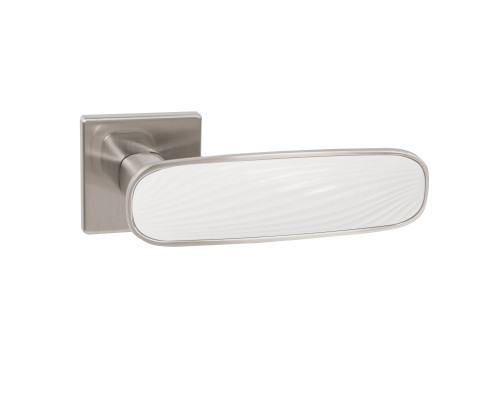 Ручка Punto (Пунто) раздельная K.EST.Q52.SHADE SN/WH-3 матовый никель/белый