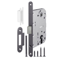 Корпус Fuaro (Фуаро) врезного замка c защёлкой PLASTP85C-50 (P85C-50) GR графит 