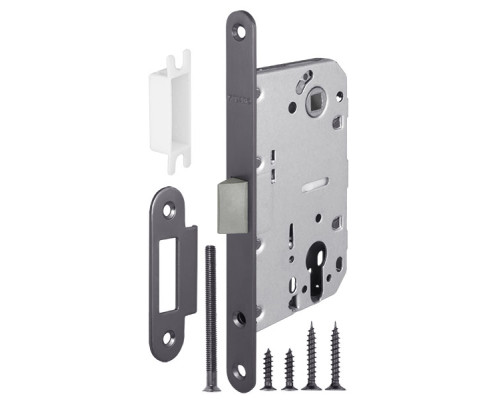 Корпус Fuaro (Фуаро) врезного замка c защёлкой PLASTP85C-50 (P85C-50) GR графит