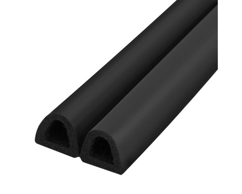 Уплотнитель Fuaro (Фуаро) самоклеящийся ADH/D-14x12mm, BLACK черный 120m