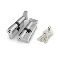 Цилиндровый Fuaro (Фуаро) механизм (100 CM/80) 1000CMKnob80(35+10+35) CP хром 3Key с вертушкой 