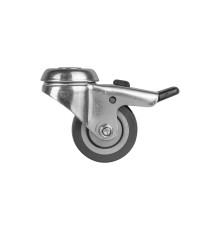 Опора Ajax (Аякс) колесная со стопором WL/B-50R/40 kg (brake) резина, под винт М8 