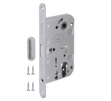 Замок Armadillo (Армадилло) межкомнатный магнитный под цилиндр с ответной планкой GRAVITY G02.196.50.85 MWSC итал тисненый 