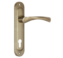Ручка Punto (Пунто) на планке HANDLE90.CRONA.18-85 (P90 8518 CRONA) AB бронза 